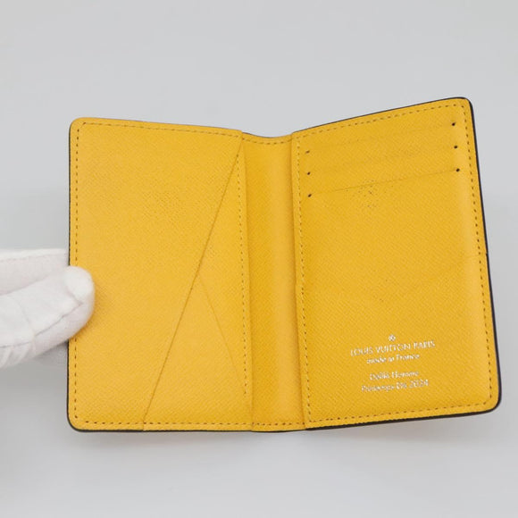 LOUIS VUITTON Damier Pop Organizer De Poch Card Case Yellow N40596 Auth 134907M