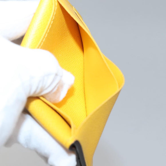 LOUIS VUITTON Damier Pop Organizer De Poch Card Case Yellow N40596 Auth 134907M