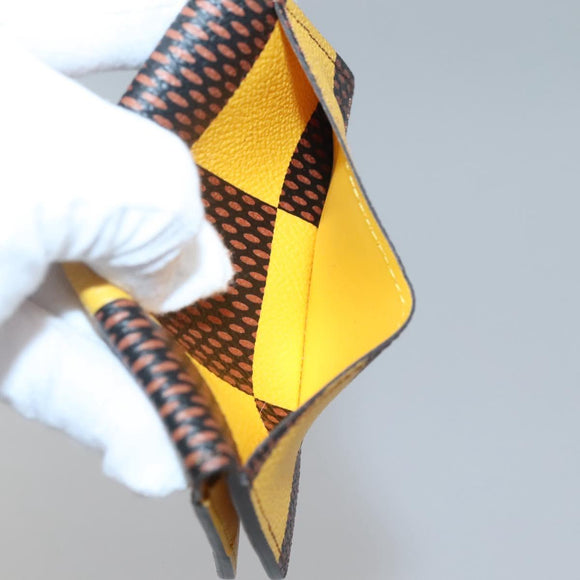 LOUIS VUITTON Damier Pop Organizer De Poch Card Case Yellow N40596 Auth 134907M