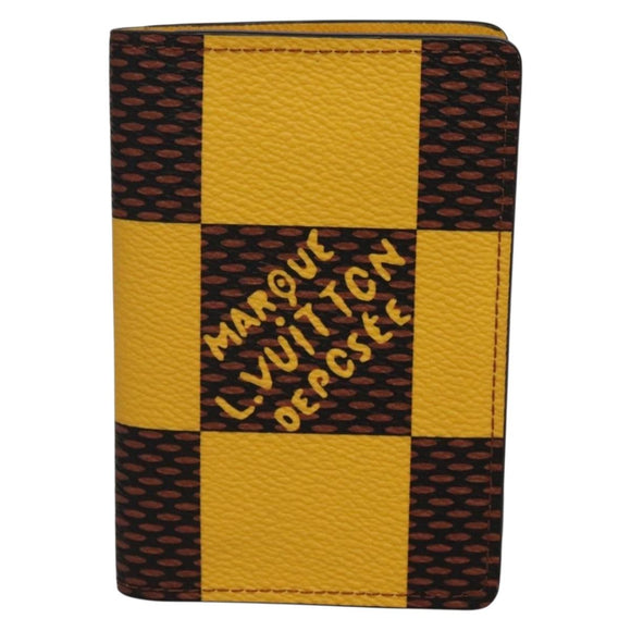 LOUIS VUITTON Damier Pop Organizer De Poch Card Case Yellow N40596 Auth 134907M