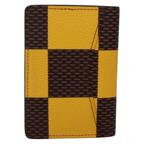 LOUIS VUITTON Damier Pop Organizer De Poch Card Case Yellow N40596 Auth 134907M