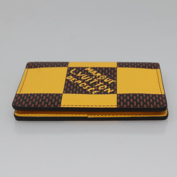 LOUIS VUITTON Damier Pop Organizer De Poch Card Case Yellow N40596 Auth 134907M