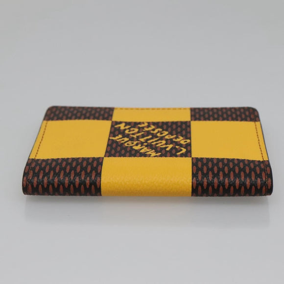 LOUIS VUITTON Damier Pop Organizer De Poch Card Case Yellow N40596 Auth 134907M