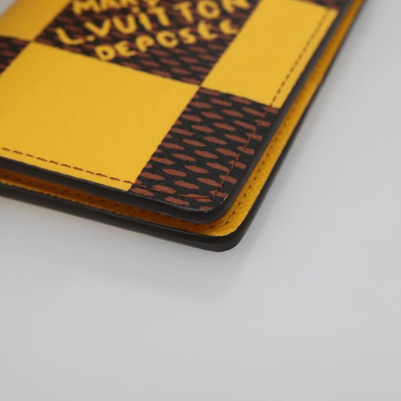 LOUIS VUITTON Damier Pop Organizer De Poch Card Case Yellow N40596 Auth 134907M