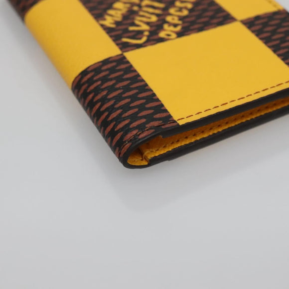 LOUIS VUITTON Damier Pop Organizer De Poch Card Case Yellow N40596 Auth 134907M