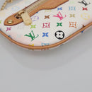 LOUIS VUITTON Monogram Multicolor Pochette MM Pouch White M60028 LV Auth 134908V-14