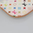 LOUIS VUITTON Monogram Multicolor Pochette MM Pouch White M60028 LV Auth 134908V-16