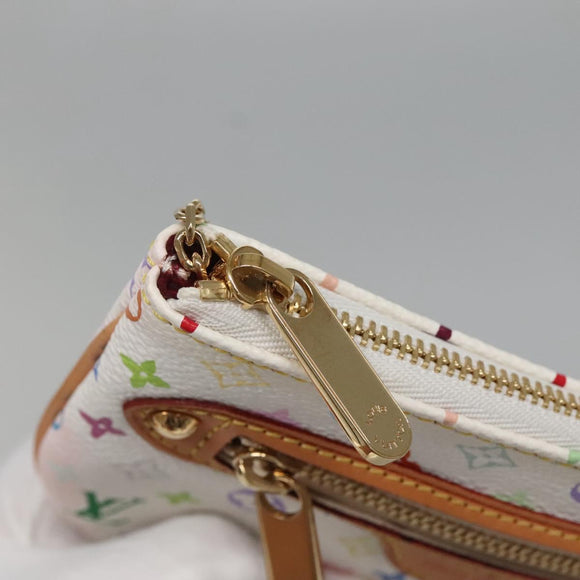 LOUIS VUITTON Monogram Multicolor Pochette MM Pouch White M60028 LV Auth 134908V