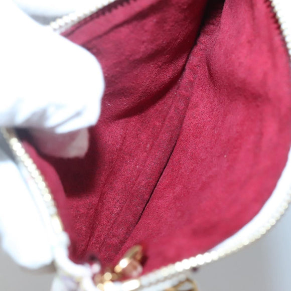 LOUIS VUITTON Monogram Multicolor Pochette MM Pouch White M60028 LV Auth 134908V