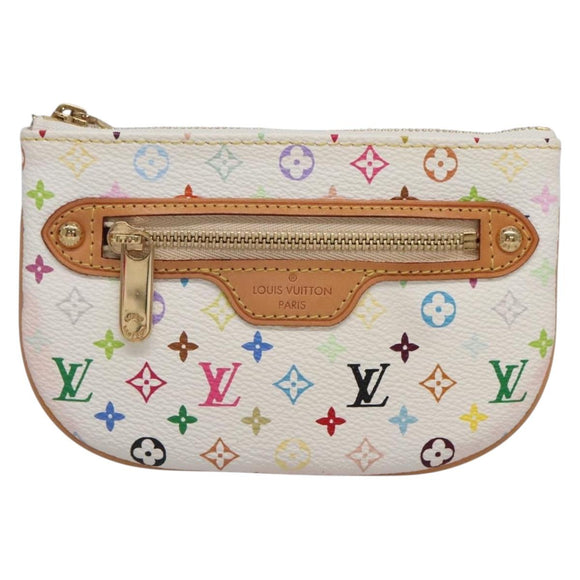 LOUIS VUITTON Monogram Multicolor Pochette MM Pouch White M60028 LV Auth 134908V