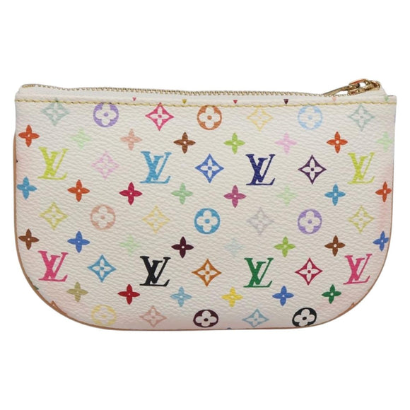 LOUIS VUITTON Monogram Multicolor Pochette MM Pouch White M60028 LV Auth 134908V
