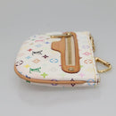 LOUIS VUITTON Monogram Multicolor Pochette MM Pouch White M60028 LV Auth 134908V-3