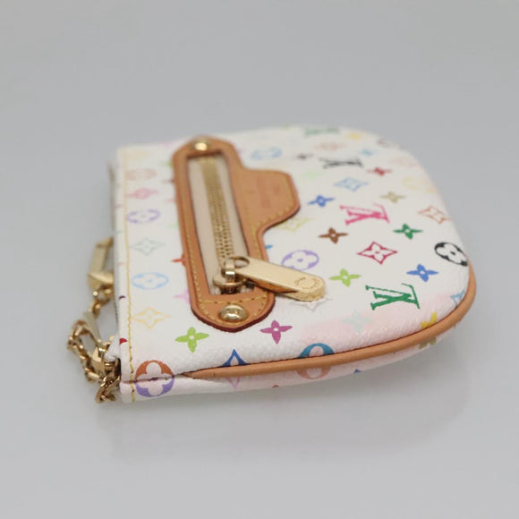 LOUIS VUITTON Monogram Multicolor Pochette MM Pouch White M60028 LV Auth 134908V
