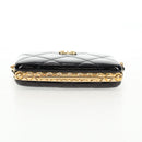 CHANEL Chain Shoulder Bag Patent leather Black Gold CC Auth 134911SAM-5