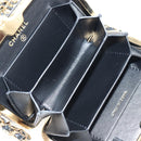 CHANEL Chain Shoulder Bag Patent leather Black Gold CC Auth 134911M-11