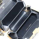 CHANEL Chain Shoulder Bag Patent leather Black Gold CC Auth 134911M-25