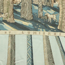 HERMES Carre 140 Scarf ""OMBRES ET LUMIERES"" Cashmere Blue Auth 134913M-14