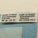 HERMES Carre 140 Scarf ""OMBRES ET LUMIERES"" Cashmere Blue Auth 134913M-17