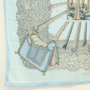 HERMES Carre 140 Scarf ""OMBRES ET LUMIERES"" Cashmere Blue Auth 134913M-8