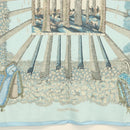 HERMES Carre 140 Scarf ""OMBRES ET LUMIERES"" Cashmere Blue Auth 134913M-9