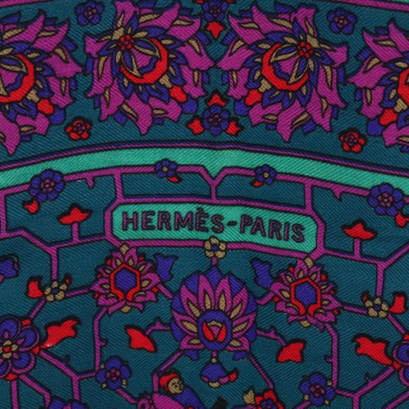 HERMES Carre 140 Scarf ""TABRIZ"" Cashmere Purple Auth 134916M