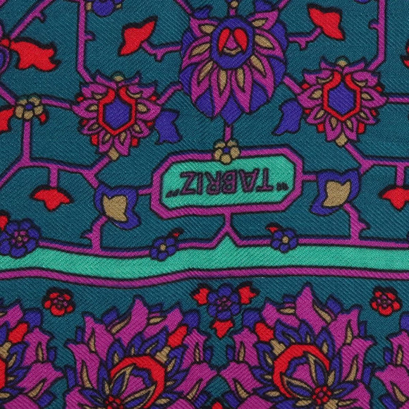 HERMES Carre 140 Scarf ""TABRIZ"" Cashmere Purple Auth 134916M