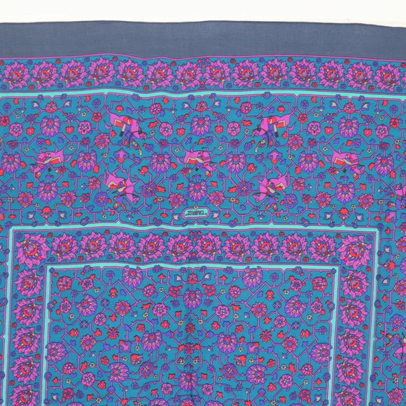 HERMES Carre 140 Scarf ""TABRIZ"" Cashmere Purple Auth 134916M