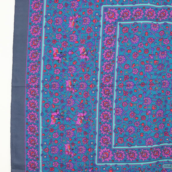 HERMES Carre 140 Scarf ""TABRIZ"" Cashmere Purple Auth 134916M