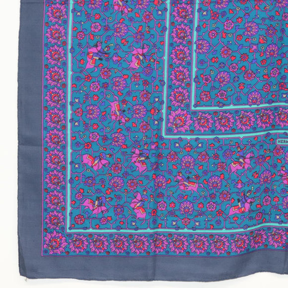 HERMES Carre 140 Scarf ""TABRIZ"" Cashmere Purple Auth 134916M