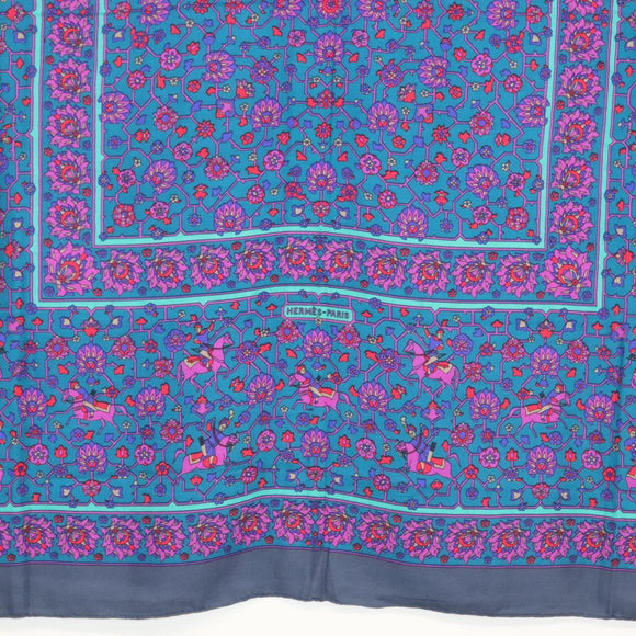 HERMES Carre 140 Scarf ""TABRIZ"" Cashmere Purple Auth 134916M