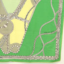 HERMES Carre 140 Scarf ""ROBE DU SOIR"" Cashmere Green Auth 134919M-10