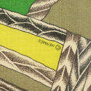 HERMES Carre 140 Scarf ""ROBE DU SOIR"" Cashmere Green Auth 134919M-12