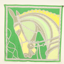 HERMES Carre 140 Scarf ""ROBE DU SOIR"" Cashmere Green Auth 134919M-13