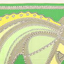 HERMES Carre 140 Scarf ""ROBE DU SOIR"" Cashmere Green Auth 134919M-3