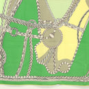 HERMES Carre 140 Scarf ""ROBE DU SOIR"" Cashmere Green Auth 134919M-9