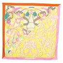 HERMES Carre 140 Scarf ""LE MORS A LA CONETABLE"" Cashmere White Auth 134921M-1