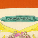 HERMES Carre 140 Scarf ""LE MORS A LA CONETABLE"" Cashmere White Auth 134921M-11