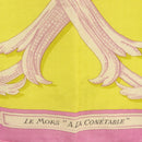 HERMES Carre 140 Scarf ""LE MORS A LA CONETABLE"" Cashmere White Auth 134921M-12