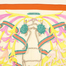 HERMES Carre 140 Scarf ""LE MORS A LA CONETABLE"" Cashmere White Auth 134921M-3