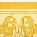 HERMES Carre 140 Scarf ""BRIDES de GALA"" Silk Gold Auth 134922M-3