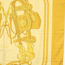 HERMES Carre 140 Scarf ""BRIDES de GALA"" Silk Gold Auth 134922M-7