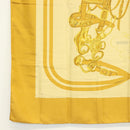 HERMES Carre 140 Scarf ""BRIDES de GALA"" Silk Gold Auth 134922M-8