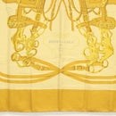 HERMES Carre 140 Scarf ""BRIDES de GALA"" Silk Gold Auth 134922M-9