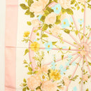 HERMES Carre 90 Scarf ""ROMANTIQUE"" Silk Pink Auth 134923-5