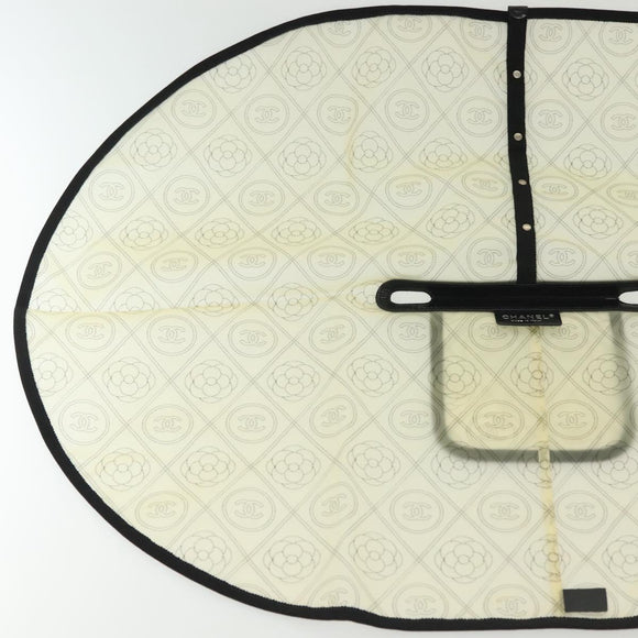 CHANEL Rain Cover Vinyl Ivory CC Auth 134924M