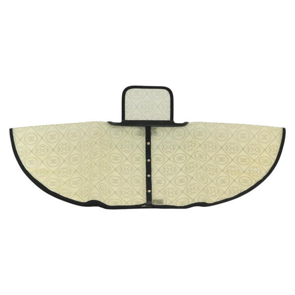 CHANEL Rain Cover Vinyl Ivory CC Auth 134924M
