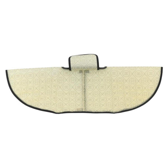 CHANEL Rain Cover Vinyl Ivory CC Auth 134924M