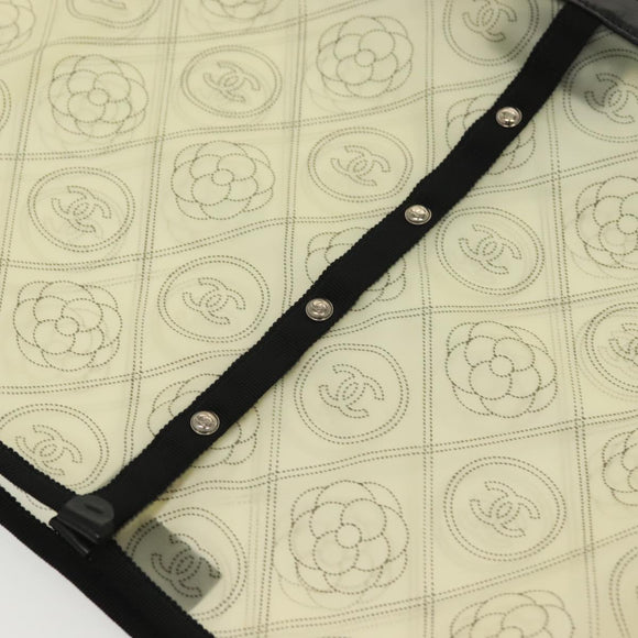 CHANEL Rain Cover Vinyl Ivory CC Auth 134924M