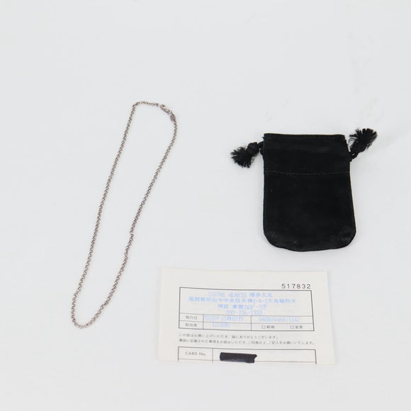 Chrome Hearts Roll Chain Necklace Ag925 Silver Auth 134925M