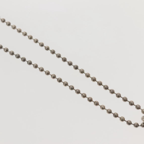 Chrome Hearts Pendant Tiny Dog Tag RS Cross Necklace Ag925 Silver Auth 134926M